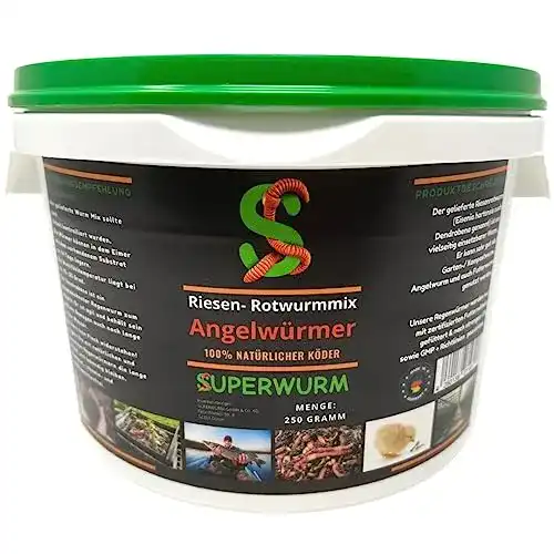 Kompostwürmer Angelwurm-Mix 250g mit ca. 300 Würmern