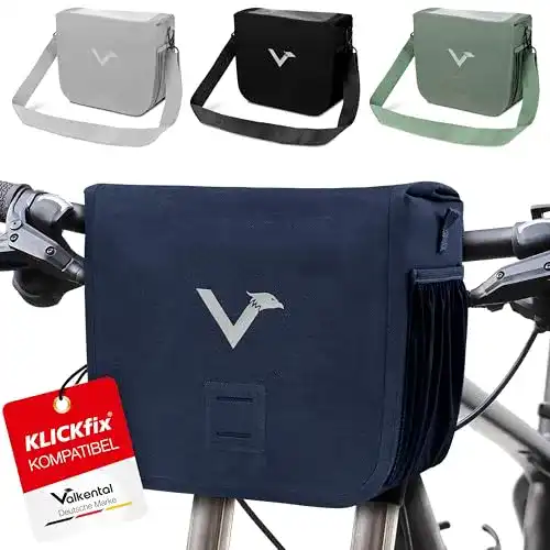 Fahrrad-Lenkertasche Valkental aus recyceltem Material mit 7L Volumen
