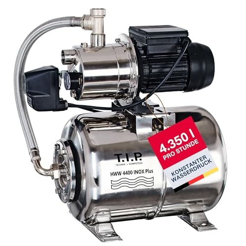 TIP Hauswasserwerk Edelstahl 1000W mit hoher Fördermenge und Druck