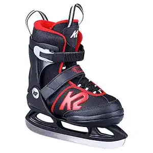 K2 Joker Ice Schlittschuhe für Kinder in Schwarz und Rot, Größen 29-34 EU