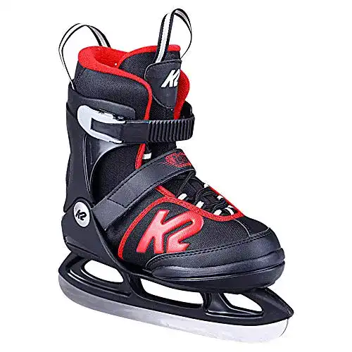 K2 Joker Ice Schlittschuhe für Kinder in Schwarz und Rot, Größen 29-34 EU