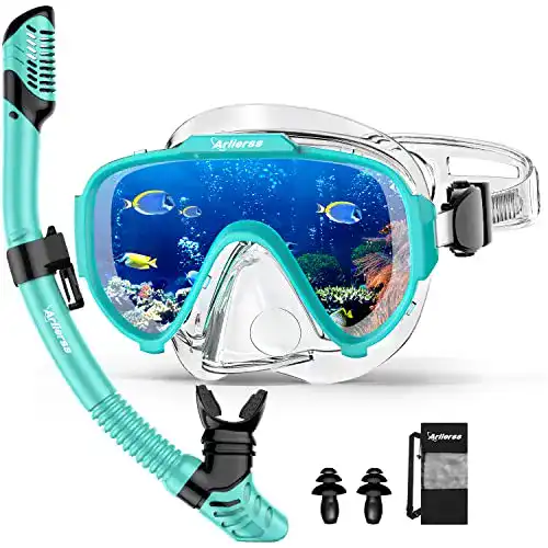 Schnorchelset für Erwachsene mit Anti-Fog Taucherbrille von Arlierss