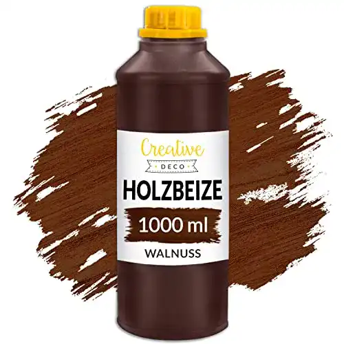 Holzbeize Creative Deco auf Wasserbasis 1L in Walnuss Holzfarbe