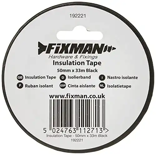 Isolierband Fixman 192221 50mm x 33m in Schwarz