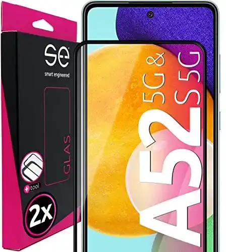 Panzerglas für Samsung Galaxy A52 mit Installationshilfe