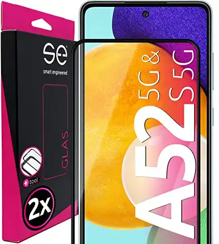 Panzerglas für Samsung Galaxy A52 mit Installationshilfe
