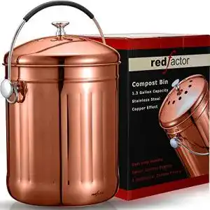 Komposteimer Red Factor Premium Kompostbehälter für die Küche