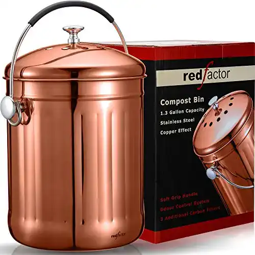 Komposteimer Red Factor Premium Kompostbehälter für die Küche