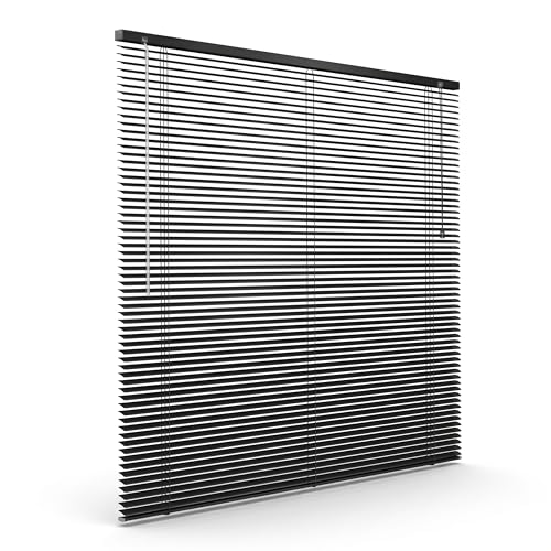 Aluminium Jalousien Victoria M. 75 x 175 cm in Schwarz