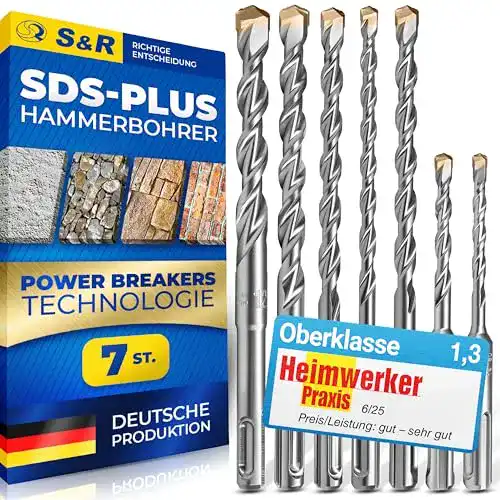 SDS-Plus-Bohrer Set 7-teilig für Hammerbohrer