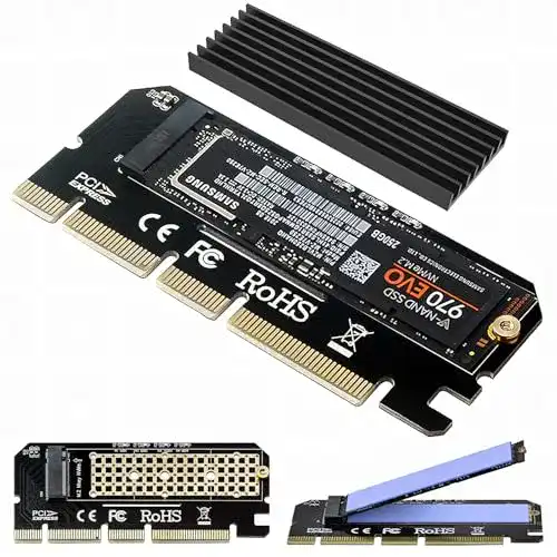 M-2-PCIe-Adapter 6Amlifestyle NVME mit Kühlkörper für PCIe x16