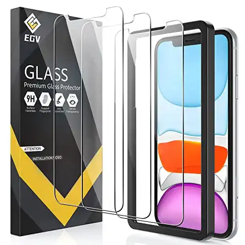 iPhone Schutzfolie EGV 3 Stück für iPhone 11 und XR