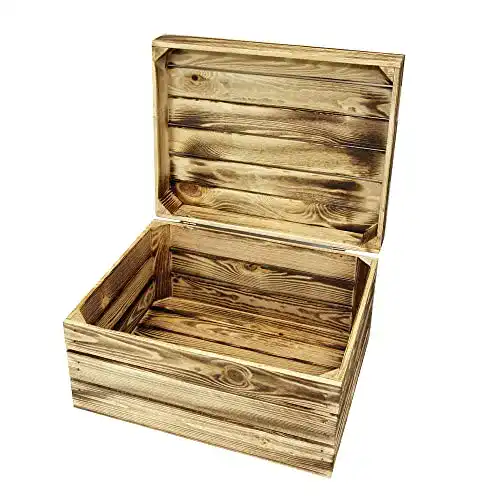 Holzkiste mit Deckel von Marwood Praktische Aufbewahrungslösung