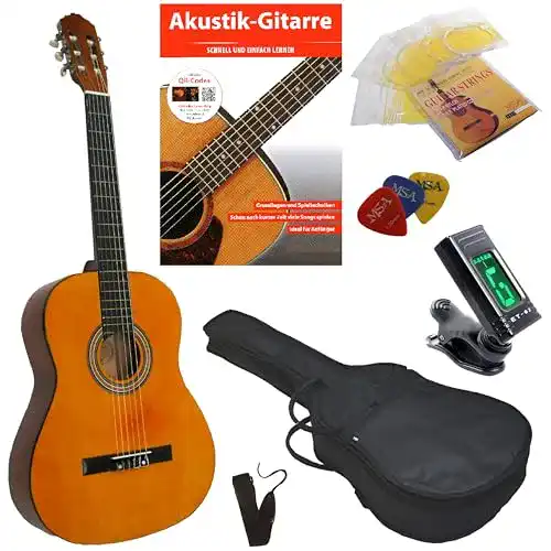 Anfänger Gitarre MSA 4/4 Konzertgitarre Starter Set