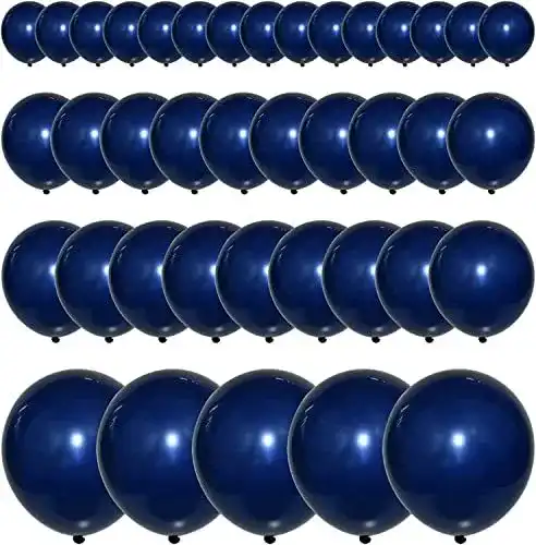 Luftballons in Dunkelblau Navy Blau – 95 Stück Helium Ballons Set