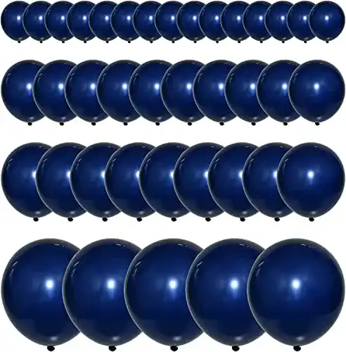 Luftballons in Dunkelblau Navy Blau – 95 Stück Helium Ballons Set