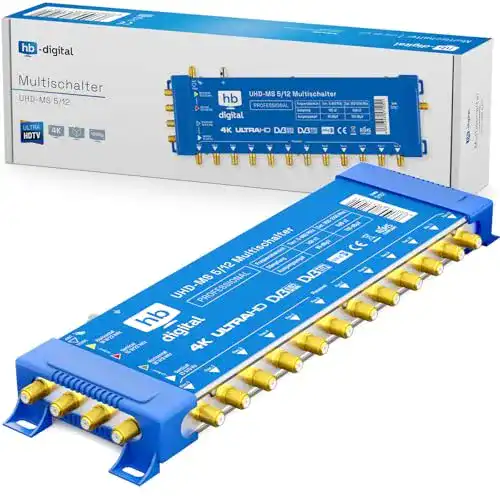 Multischalter 5×12 für bis zu 12 Teilnehmer von HB-DIGITAL