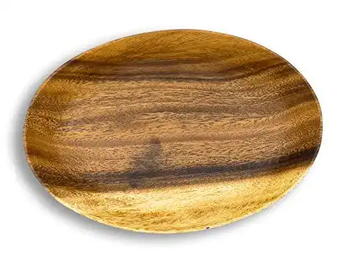 Holzschale Levandeo Akazie 19 cm oval für Snacks und Obst