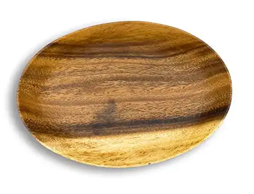 Holzschale Levandeo Akazie 19 cm oval für Snacks und Obst