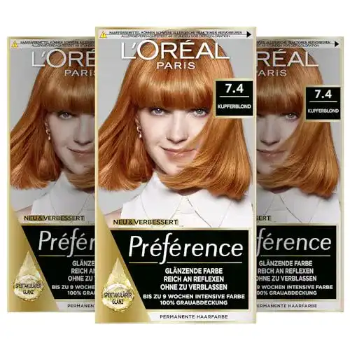 Kupfer Haarfarbe von L’Oréal Paris – Permanente Coloration im Set