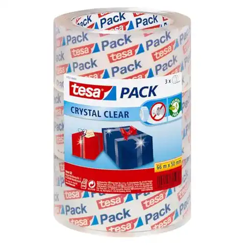 Paketklebeband Tesa Packband Crystal Clear, kristallklar
