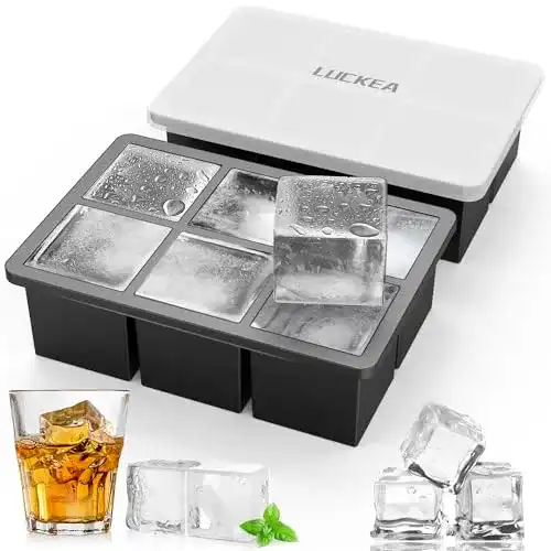 Eiswürfelform mit Deckel aus Silikon für große Eiswürfel