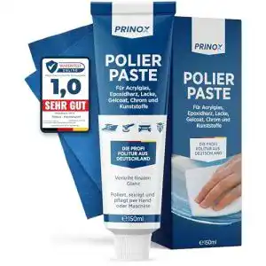 Chrompolitur Prinox 150ml Polierpaste mit Poliertuch