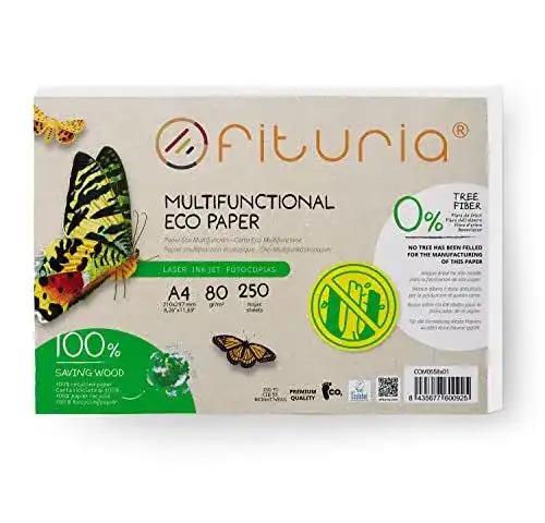 Recyclingpapier Ofituria 80g A4, 250 Blatt aus 100% Recyclingpapier