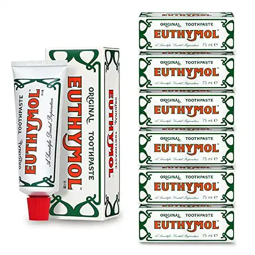 Euthymol Original Zahnpasta ohne Fluorid 75ml, 6er Pack
