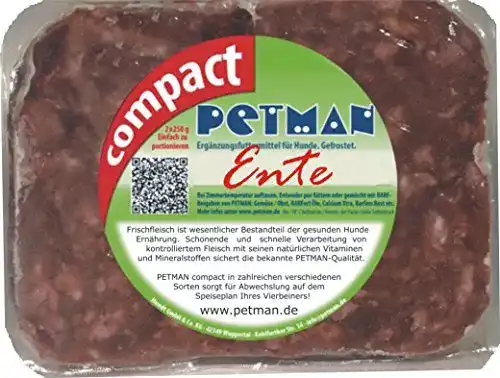 BARF Hundefutter Petman Compact Ente 22 x 500g Beutel