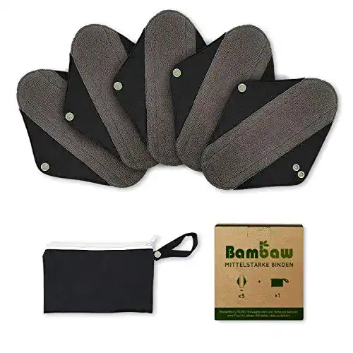 Waschbare Damenbinden von Bambaw mit diskreter Tasche