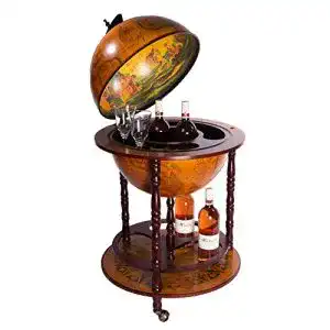 Globus-Bar Birendy Barwagen 45001 Red aus Eukalyptusholz
