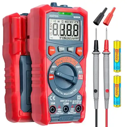 Multimeter AstroAI Digital Voltmeter Ohmmeter Auto Range 4000