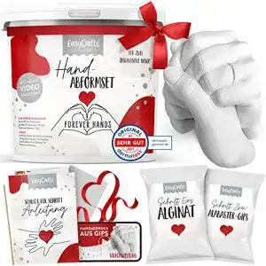 Handabdruck Set EasyCrafts für Paare – DIY 3D Handabdruck-Set