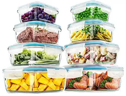 Stapelbare Vorratsdosen Kichly 16-teiliges Set aus Glas