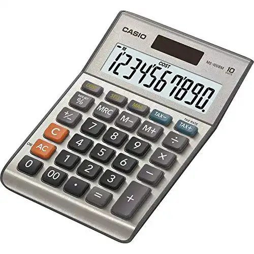 Tischrechner Casio MS-100BM mit 10-stelligem Display und Speicherfunktion