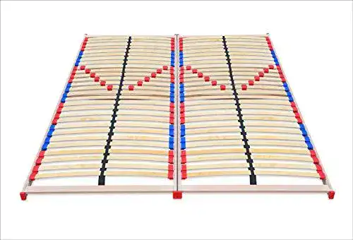 Lattenrost 160×200 cm mit Härtegradregulierung und Duo-Kappen