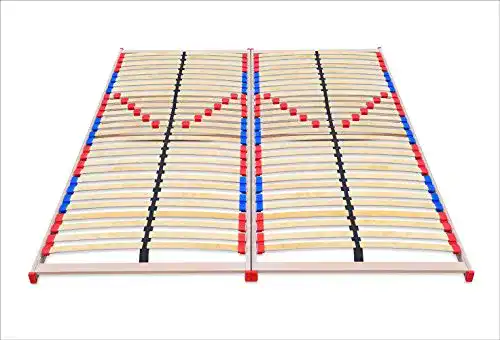 Lattenrost 160×200 cm mit Härtegradregulierung und Duo-Kappen