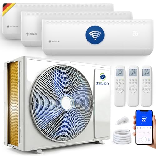 Multisplit-Klimaanlage Zeniro mit 3 Innengeräten und Heizfunktion