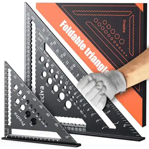 Zimmermannswinkel Preciva Set Multifunktionaler Anschlagwinkel aus Metall