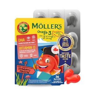 Möller’s Omega-3 Kapseln für Kinder mit Erdbeergeschmack