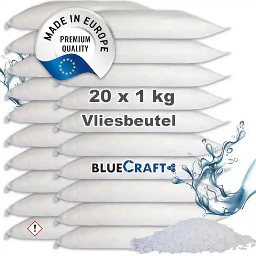 Luftentfeuchter Granulat Bluecraft, 20 x 1 kg Nachfüllpack