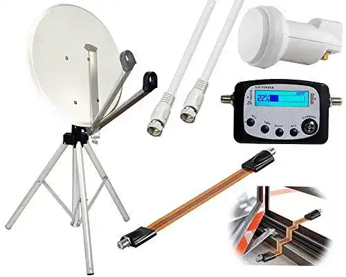 Camping Satellitenanlage Set mit 65 cm Parabolspiegel