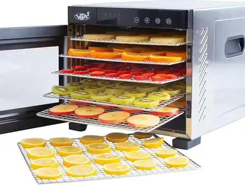 Dörrautomat Edelstahl Vita5 mit 6 Dörrgitter und Temperaturregler