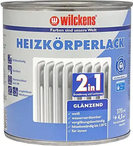 Heizkörperlack Wilckens 2in1 glänzend weiß 375 ml