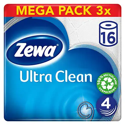 Toilettenpapier 4-lagig Zewa Ultra Clean Mega Pack (48 Rollen)
