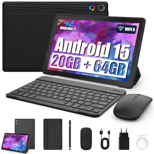 Tablet unter 100 Euro Byxsb 10 Zoll Android 15 mit Zubehör