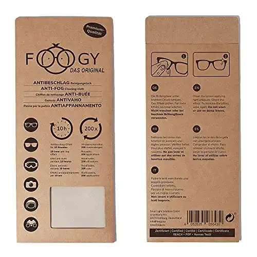 Antibeschlagtuch Foogy für Brillen Microfaser Brillenputztuch