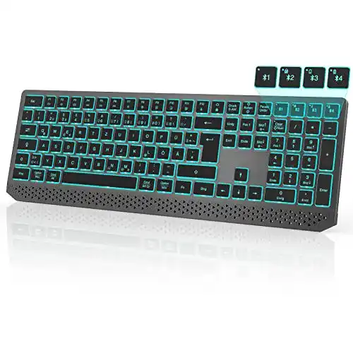 Seenda kabellose beleuchtete Tastatur für mehrere Geräte