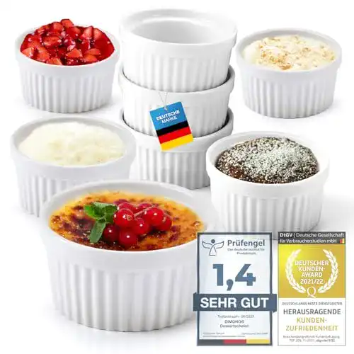 Crème brûlée Set Dimono 8er Set Dessertschalen für Desserts und Muffins